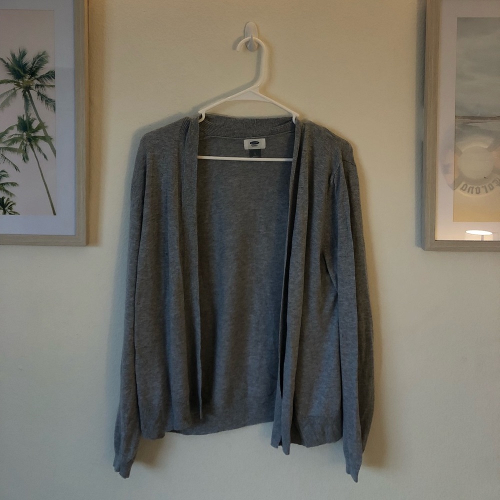 Gray cardigan